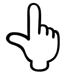 指さし　アイコン　記号　サイン タッチ　ワンポイント　手　イラスト	