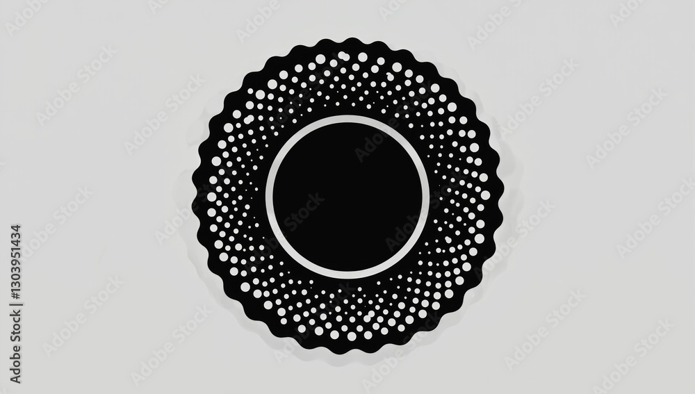 Poster abstract circular design on light background