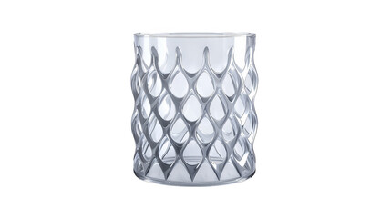 Exquisite glassware, sparkling elegance with ornate etched design reflecting light