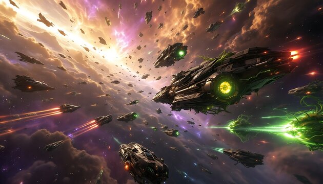 Epic Space Battle: Zerg Swarm vs. Protoss Fleet