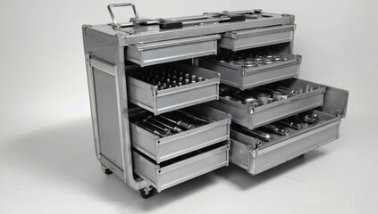 Aluminum Tool Chest with Organized Drawers