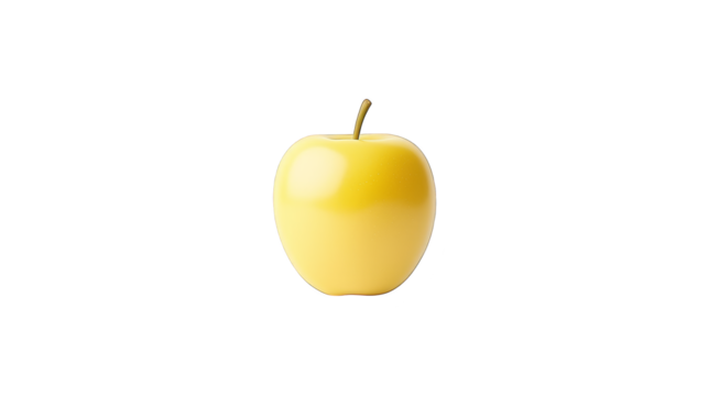 Vibrant yellow egg on a serene blue and green gradient background, minimalist design