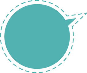 Obraz premium dotted line speech bubble