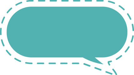 dotted line speech bubble