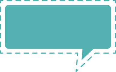 dotted line speech bubble