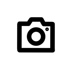 A vector image of a camera with a simple and modern design. Suitable for photography-themed icons, logos, or illustrations.