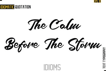 Text Lettering Inscription Idiom Slogan-   The Calm Before The Storm