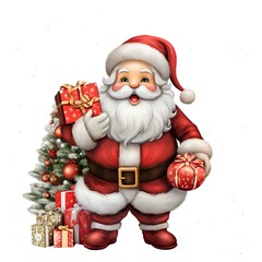 santa claus with gifts