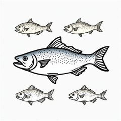 vector illustration of a fish