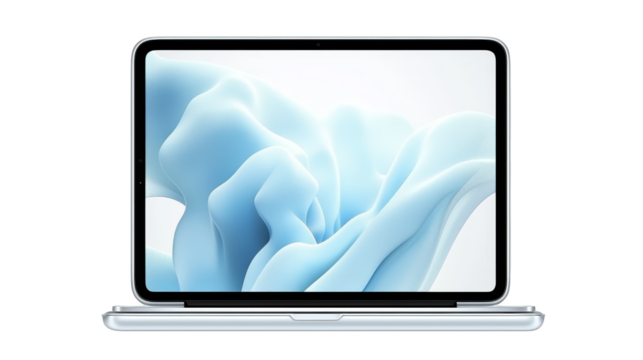 Modern workspace featuring apple macbook pro with code displayed on screen