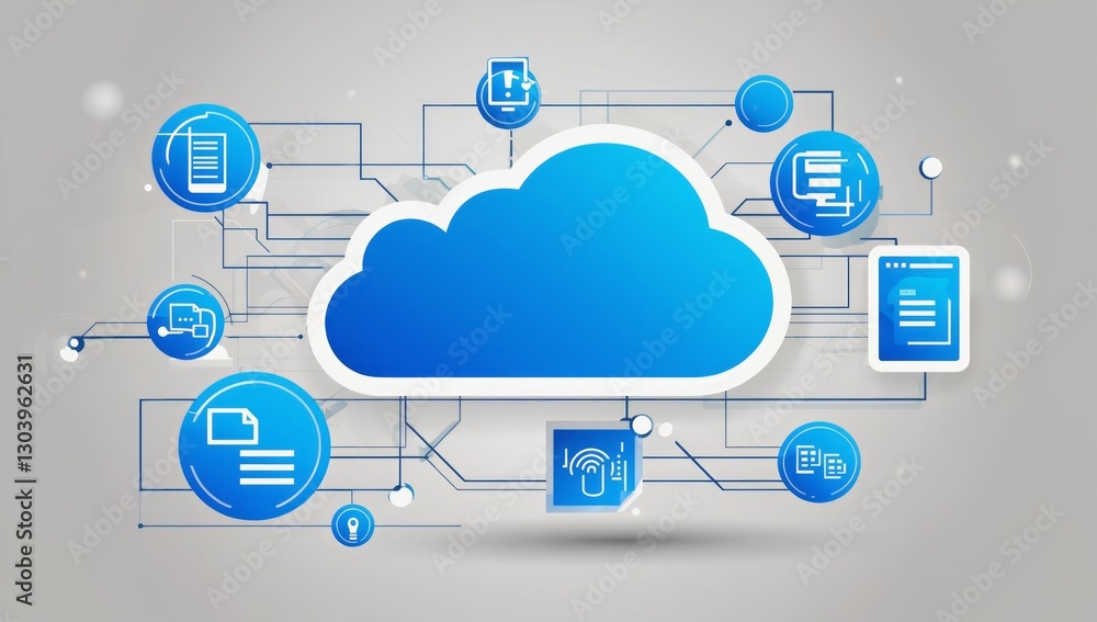 Poster cloud computing network diagram