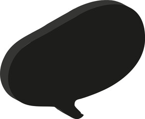 black speech bubble