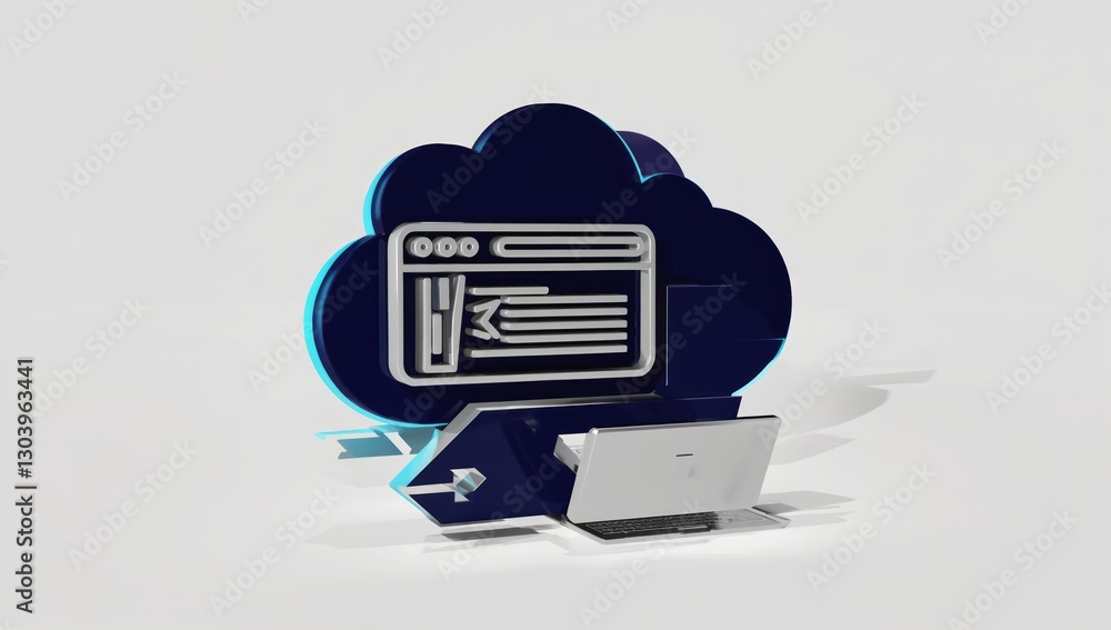 Poster cloud-based web content on laptops