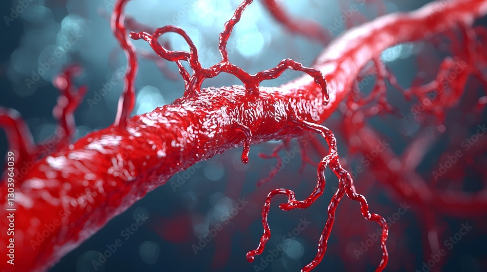 Poster an isolated red blood cell captured in detail showing the beautiful structure and functionality of h