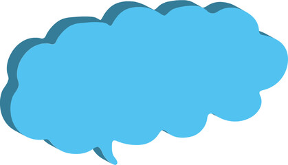 sky blue speech bubble