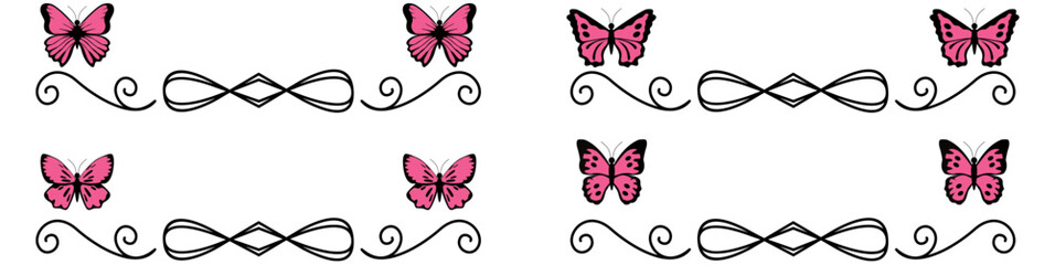 editable beautiful butterfly with swirls vector, perfect for elegant designs, decorations, and artistic projects. Ideal for nature, beauty, and ornamental themes