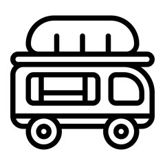 Bread Truck Line Icon