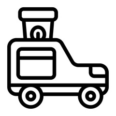Coffee Truck Line Icon