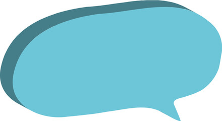 sky blue speech bubble