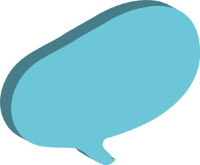sky blue speech bubble