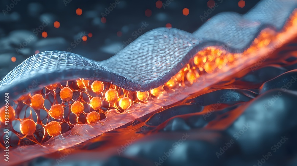 Poster detailed illustration of a cell membrane highlighting its structure and function in biological cells