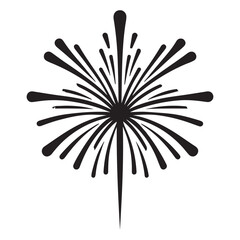 Stylish Black Firework Illustration Vector Design for Celebrations and Festivals