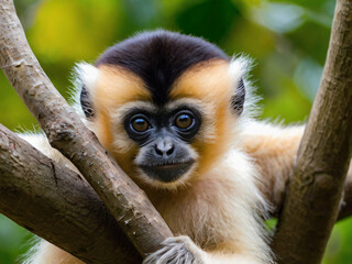 Naklejka premium cute gibbon