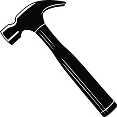 Modern and Stylized Hammer line art or silhouette vector illustration design