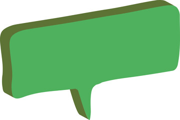 Sprechblase dreidimensional grün