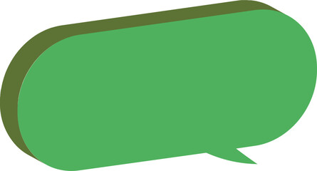 Sprechblase dreidimensional grün