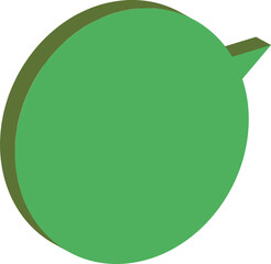 Sprechblase dreidimensional gr&uuml;n