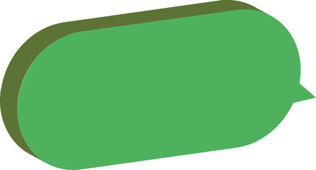 Sprechblase dreidimensional grün