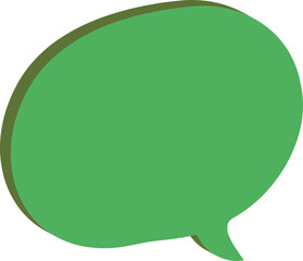 Sprechblase dreidimensional grün