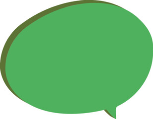 Sprechblase dreidimensional grün