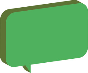 Sprechblase dreidimensional grün