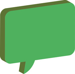 Sprechblase dreidimensional grün