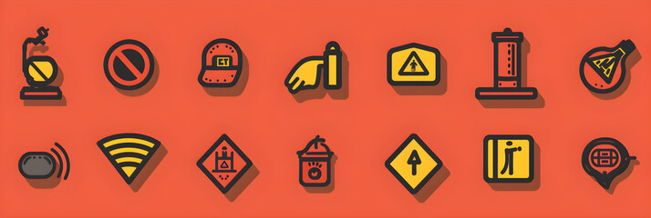 Iconographic Depiction of Universal Safety Guidelines and Precautions