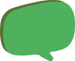 Sprechblase dreidimensional grün