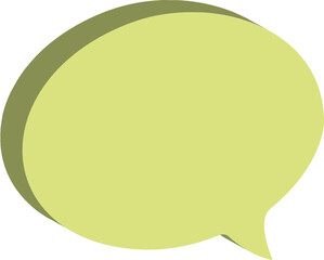 Sprechblase dreidimensional grün