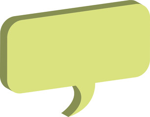 Sprechblase dreidimensional grün