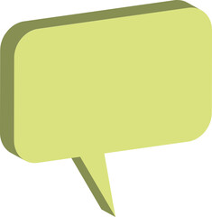 Sprechblase dreidimensional grün