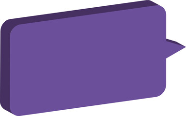 bulle de dialogue en relief violet