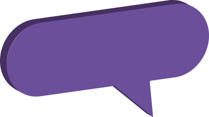 bulle de dialogue en relief violet