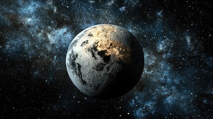 Obraz premium A digitally rendered image of Earth viewed from space,