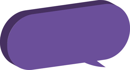 bulle de dialogue en relief violet