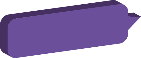 bulle de dialogue en relief violet