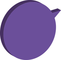 bulle de dialogue en relief violet
