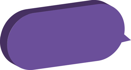 bulle de dialogue en relief violet
