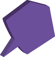 bulle de dialogue en relief violet