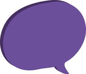 bulle de dialogue en relief violet